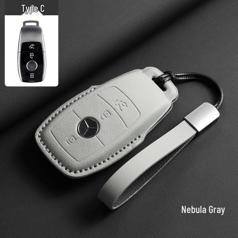 Mercedes-Benz Key Case - Genuine Leather for GLC, GLE, C-Class, E-Class