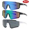 3Pcs Women Large Frame Sunglasses New Fashion Rectangle Design Goggles Simple Style Unisex Integrated Outdoor Sport Sun Glasses