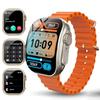 LAXASFIT 2026 New Curved Smart Watch 2.01 Inch Bridge Touchscreen Bluetooth Call Wireless Charging Heart Rate Voice Assistant 2