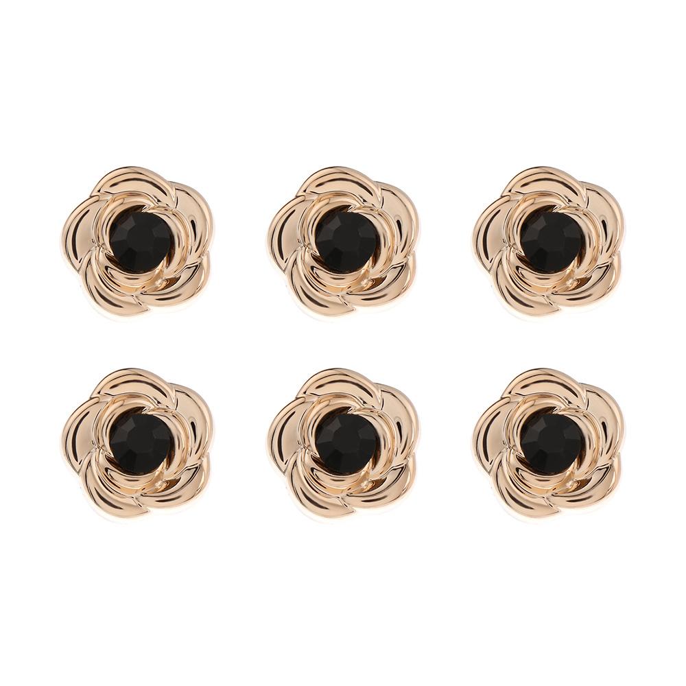 6pcs/set Detachable Adjustable Metal Button Clothing Crafts Decorative No Sewing Buttons Garment DIY Pearl Nail Accessories