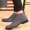 Зимние ботильоны из коровьей замши, кожаные ботинки, мужские ботинки челси, новый дизайн, мужские ботильоны на шнуровке, мужские туфли на плоской подошве для мотоциклистов