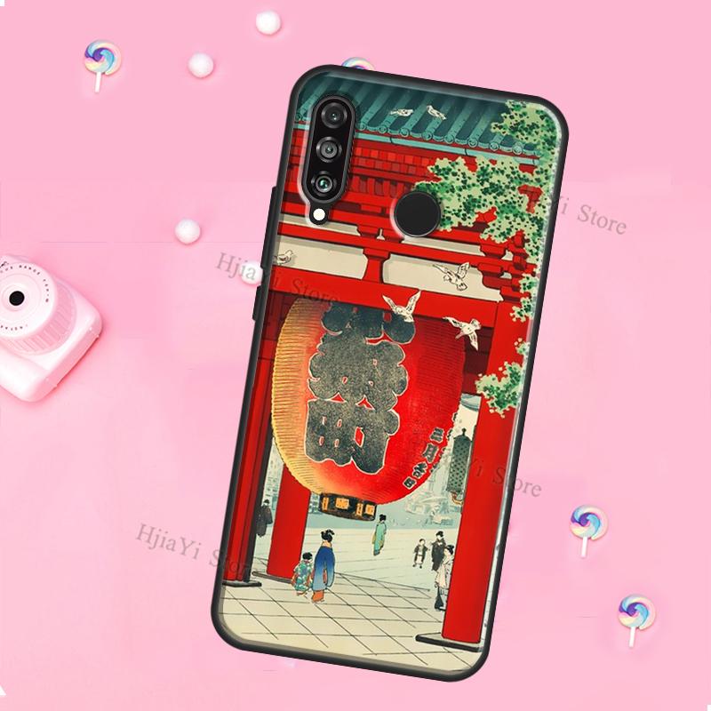 Чехол в японском стиле укиё-э для Huawei Honor Magic 5 Lite X8 X9 X8a X9a 50 70 P20 P30 P40 P50 P60 Pro P Smart 2019