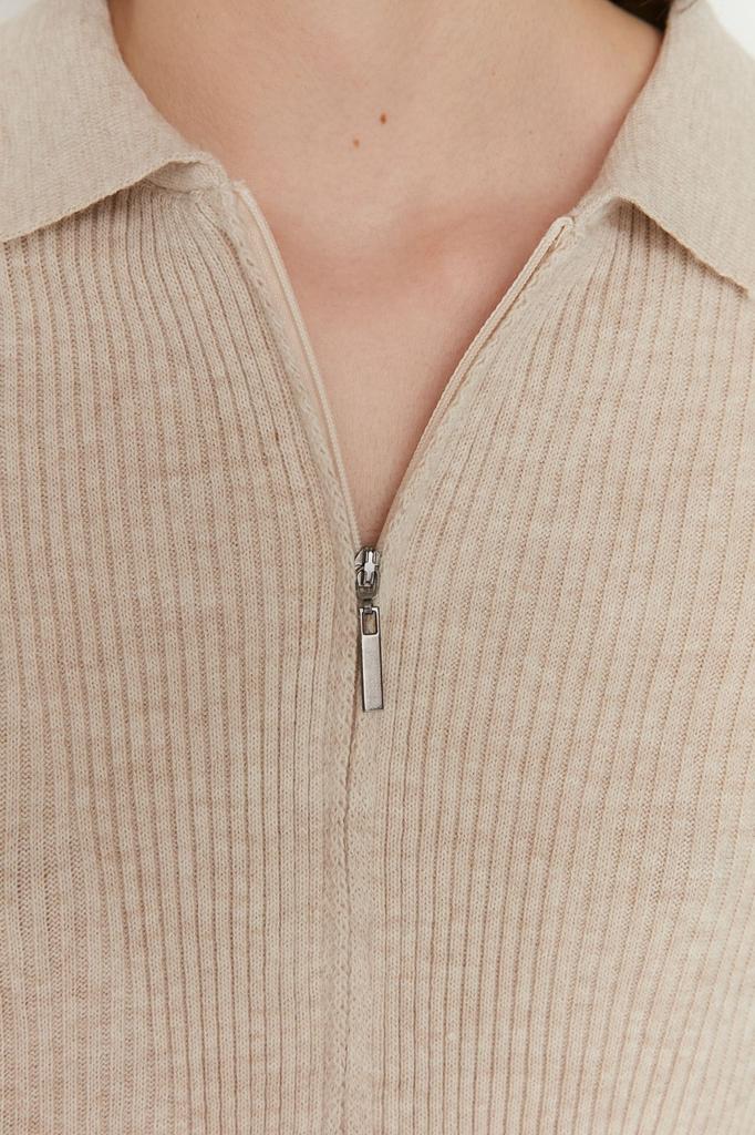 Женский элегантный кардиган Изумрудно-зеленый укороченный трикотаж на молнии кардиган