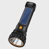 Solar-Powered Super Bright Flashlight with Focusing and Side Light for Outdoor Use