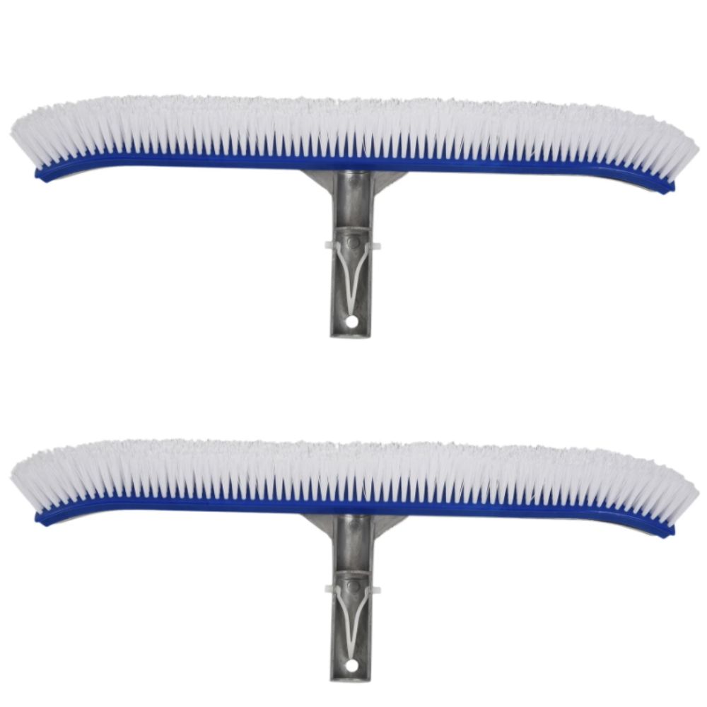 Stainless Steel Brush Pool Cleaning Brush Aluminum Handle Pool Wall Brush  Floor Cleaning