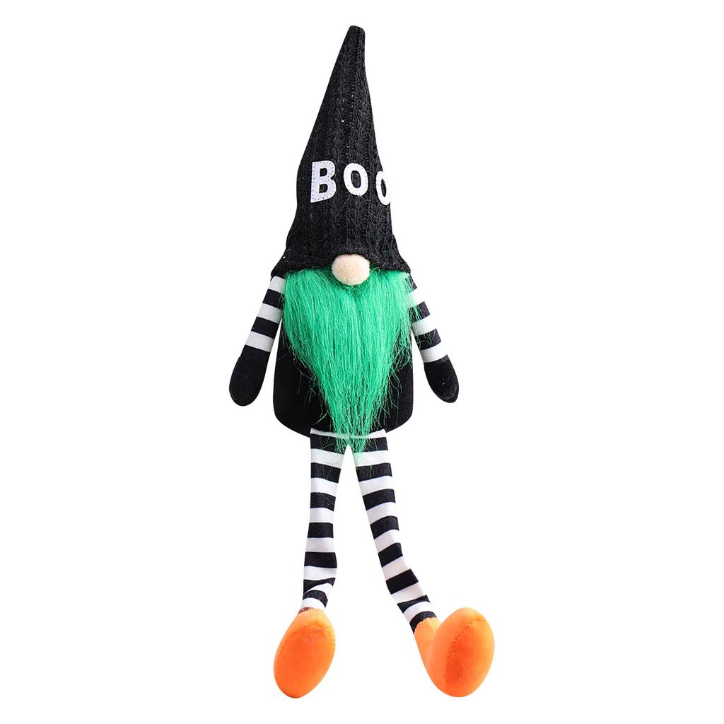 Halloween Decoration Long Legs Faceless Doll Black Witch Cloak Hat