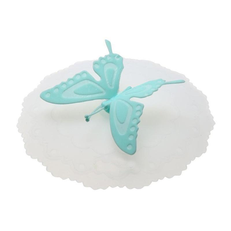 Butterfly Silicone Leakproof Coffee Suction Lid Cap Airtight Seal Cup Cover
