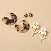 Trendy Print Leopard Acetate Stud Earrings With Bold Alloy Star Design Summer 2021