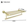 Brushed Gold Stainless Steel Towel Bar Rack Toilet Paper Holder Towel Rack Hook Toilet Brush Bathroom Hardware Accessories