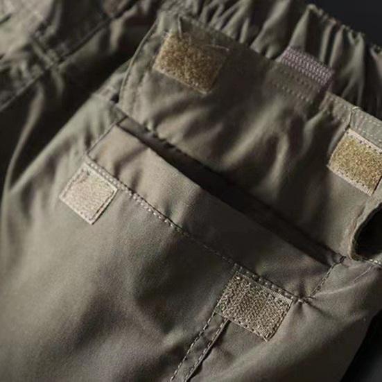 Мужские плотные брюки карго на флисовой подкладке, повседневные брюки с несколькими карманами, прямого кроя, осенне-зимние брюки для ежедневных прогулок, уличная одежда