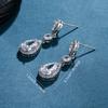 Bridal High-end Earrings Temperament Elegant Water Drop Zircon Stud Earrings European and American Cross-border Fashion Women's Exquisite Earrings