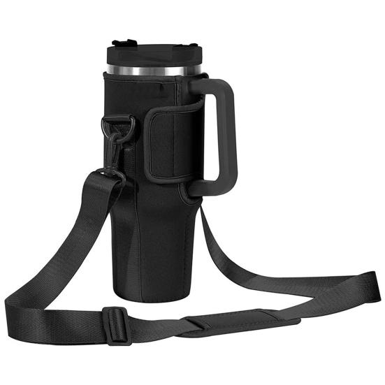 Water Bottle Carrier Bag Holder Adjustable Shoulder Strap Cup Sleeve Tumbler 30/40 Oz Water Bottle Sling Bag Sleeve Holder Carrier