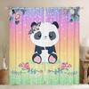 Милые шторы с пандой для девочек, мальчиков, детей, мультяшные шторы с гигантскими пандами для окна, для декора спальни, гостиной, оконные драпировки