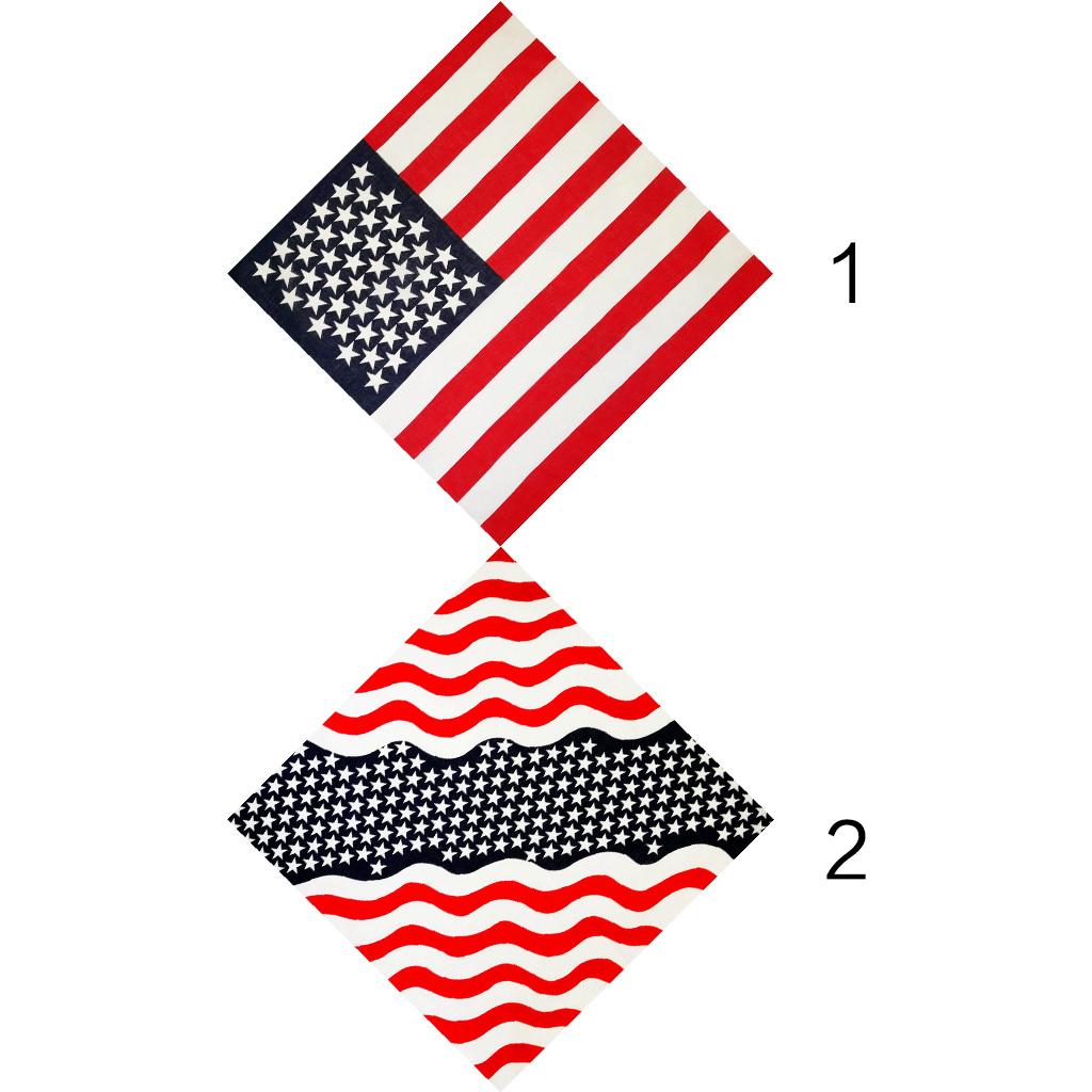 Квадратный платок-бандана с американским флагом, полосатая повязка на голову, платок для унисекс