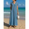 BFCCQB Женские модные повседневные блузки и рубашки с V-образным вырезом и коротким рукавом