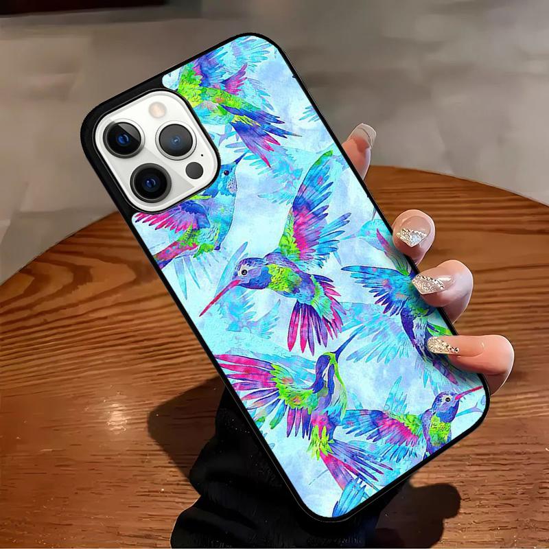 Lovely Birds Hummingbird Phone Case For iPhone 17 Air 16 15 14 13 12 11 Pro Max Max Plus Bumper Case Cover