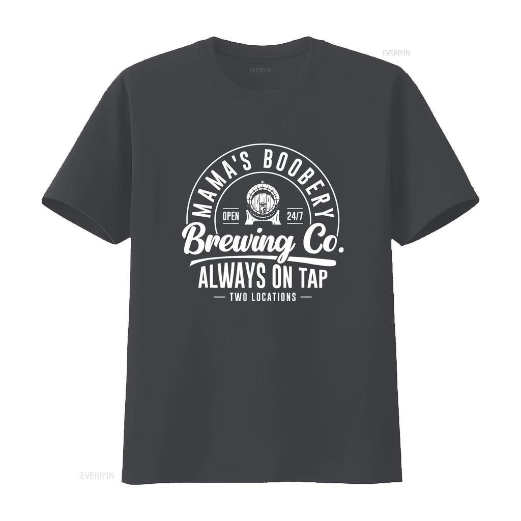 Mama s Boobery Brewing Co Футболка для кормящих мам, смешная, винтажная, стираная, эластичный топ для повседневной носки, универсальный homme