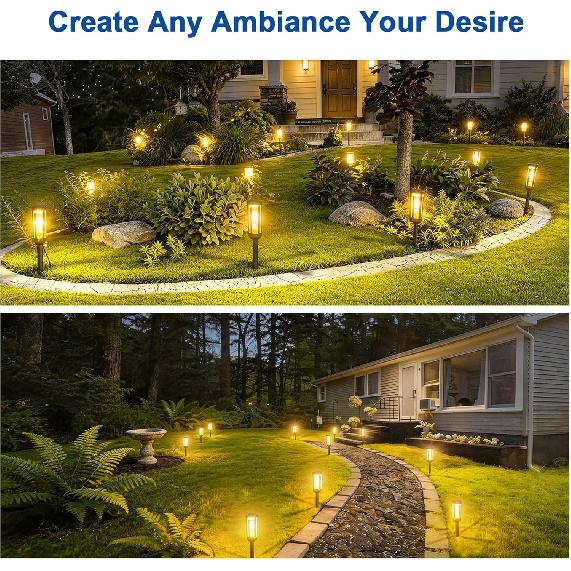 JEJOT Solar Pathway Lights Outdoor Waterproof, 8 Pack Solar Walkway Lights