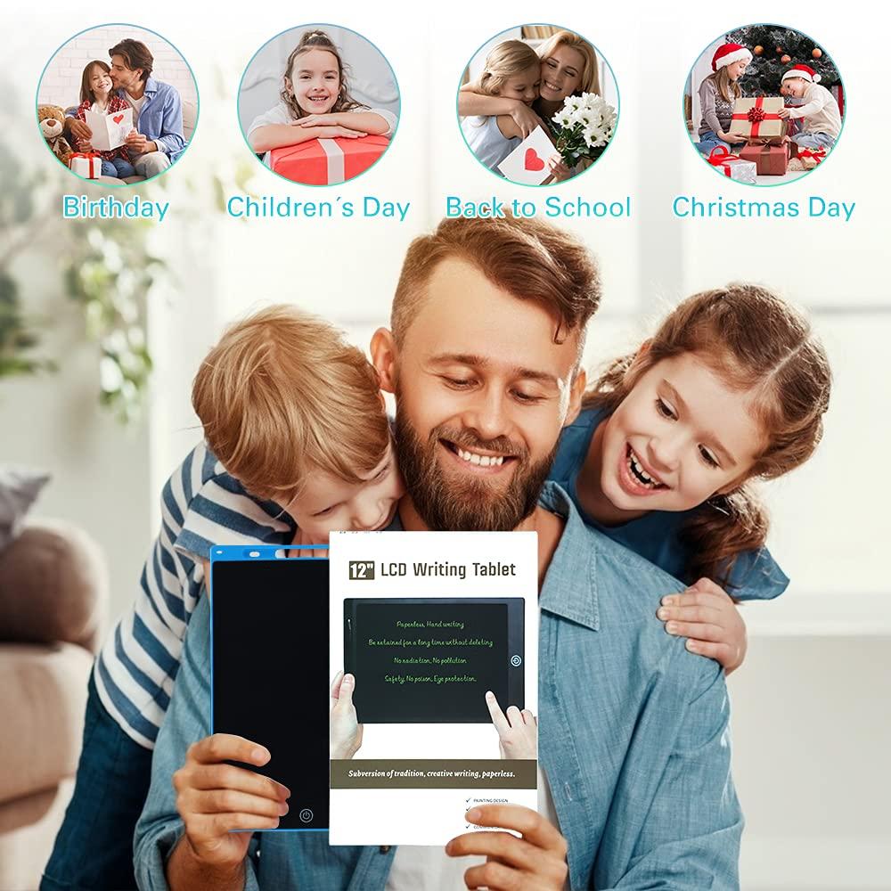 12-дюймовый ЖК-дисплей, умный планшет для письма, электронная доска для рисования, художественный красочный блокнот для письма, подарок для детей, ультратонкий с ручкой