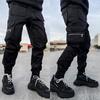 Spring Men's Casual Trousers Loose Large Size Work Trousers Men's Tide Card Drawstring Leg Opening Velcro Sports Trousers Man