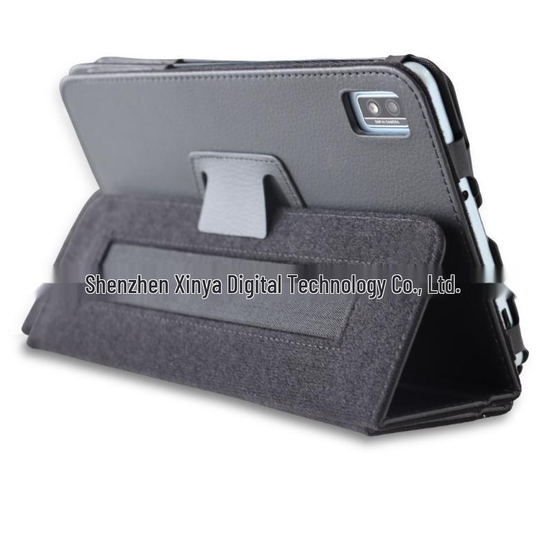 Защитный кожаный чехол для Blackview Tab6 8" с подставкой для руки и подставкой, узор "личи", складная конструкция для TAB5.