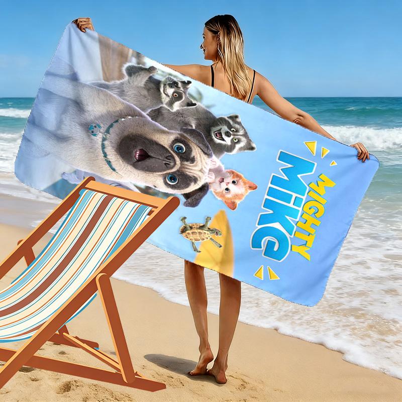 Mighty Mike Animated Characters 2D Flat Print Beach Towel, Large Soft Quick Dry Towel for Beach Camping SwimmingXSTJ0915165