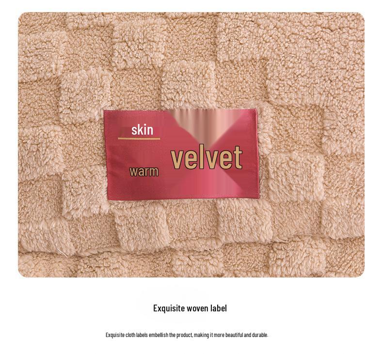 Утолщенное зимнее одеяло из овечьей шерсти и кораллового флиса – Теплое хлопковое постельное белье для односпальной кровати в общежитии