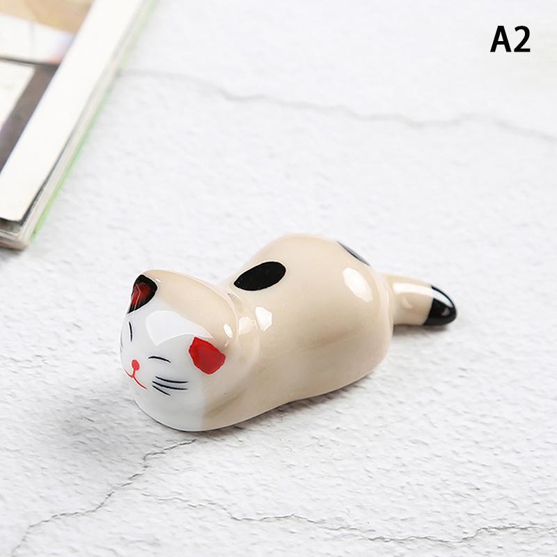 Керамическая подставка для палочек для котенка, кошачьи палочки для еды, вилки, держатель для ложки, подставка для столовой ложки, украшение для дома, орнамент, подарок на новоселье