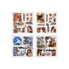8-Sheet Retro Minimalist Sticker Book, Classic Solid Color & Simple Line Designs, Self-Adhesive for Journal DIY & Scrapbook Deco