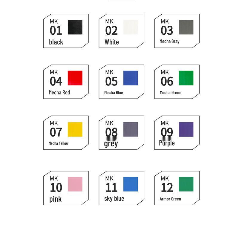 DSPIAE Despai Water-based Soft Tip Pen for Military Models - Base & Metallic Colors for Coloring & Touch-ups