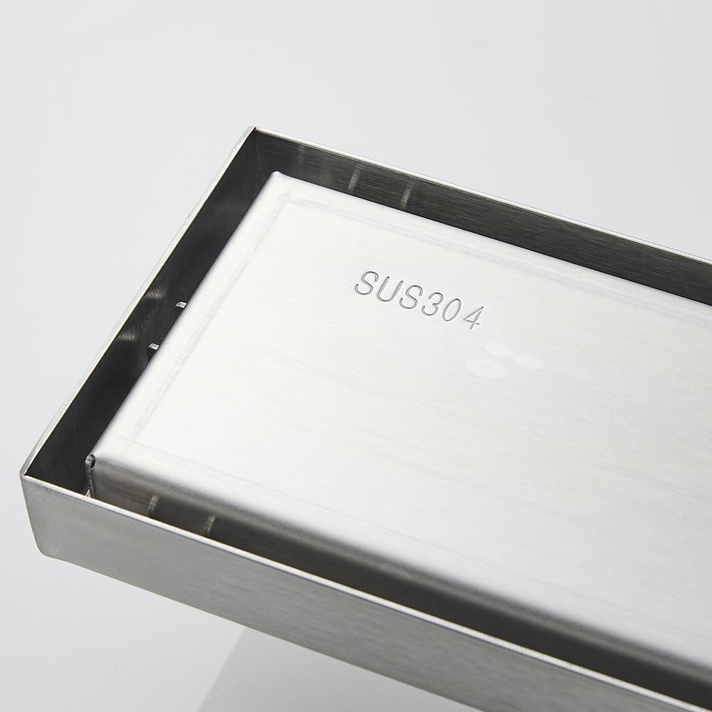 BAKALA Invisible Bathroom Floor Drain 20-120CM Square Waste Filter Drainage Anti-odor Shower Drain Strainer Kitchen Accessories