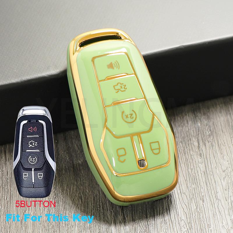 5 Кнопок ТПУ Чехол для Пульта Автомобильного Ключа Для Ford Fusion F-150 Edge Explorer Mustang Lincoln MKZ MKC Platinum 2016 F150 Lariat Чехол