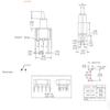 1/3Pcs T8013-TNCQ-S20 Toggle Switch T80-T Series Vertical Right Angle 3Pin ON-ON 2 Position Button With Bracket
