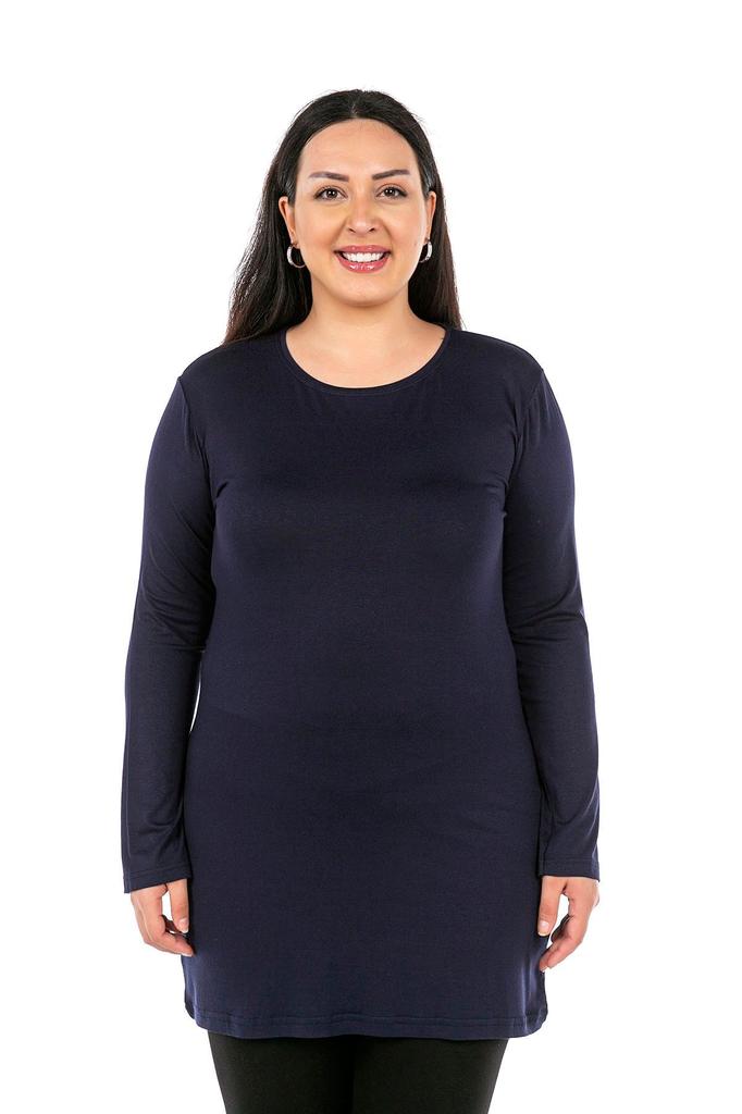Women's Style Big Size Body Plus Size Round Neck Long Sleeve Viscose Long Mink Body