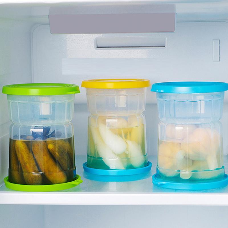 Dry-Wet Separation Pickle Vegetable Jar Hourglass Type Pickled Juice-Separation Food Filter Container Ideal For Storing Pickles