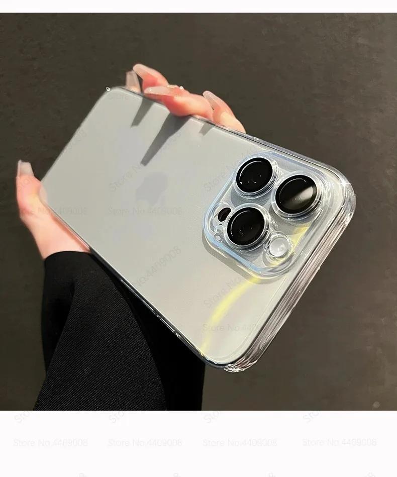 Модные защитные чехлы для объектива камеры для iPhone 15 14 13 12 11 Pro Max 8Plus X XS 7, прозрачный мягкий силиконовый противоударный чехол