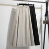 2025 Spring Summer Plus Size Women New Skirts High Waist Vintage Elastic Elegant Pleated Skirts Loose