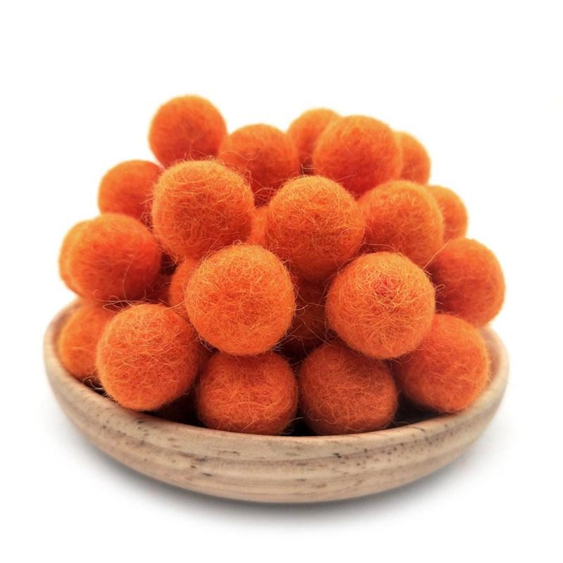 Шерстяной фетровый шар ручной работы, рождественские 10 шт., серьги, аксессуары, цветной меховой шар, сделай сам, помпоны, шар из шерстяной пряжи, 1,5 см