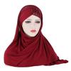 2 In 1 Bonnet Hat Excellent Skin-touch Elastic Band Long Scarf Shining Sleep Beanie