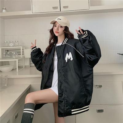 Женское осенне-зимнее теплое пальто большого размера с утолщенной подкладкой, винтажная куртка оверсайз на молнии, корейская повседневная свободная верхняя одежда