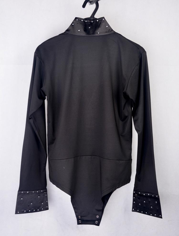 XISAA Мужская рубашка с длинным рукавом для латиноамериканских танцев