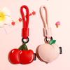 Women Girls PU Leather Bag Decorations Keychain Fashion Simulated Fruit Creative Pendant Decorative Cartoon DIY Gift Accessories