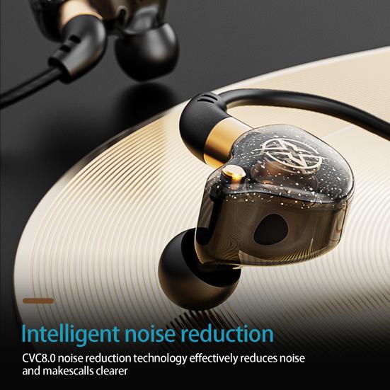 Беспроводная гарнитура Bluetooth-совместимая 5 Интеллектуальное шумоподавление Декодирование звука Тяжелые басы Стерео объемный звук 11 мм