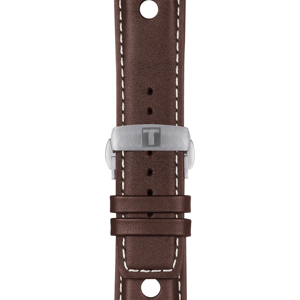 Tissot Мужские модные часы с кожаным ремешком и синим циферблатом T124.427.16.041.00