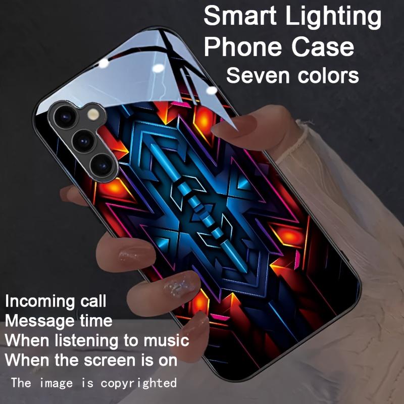 Светящийся цветной чехол для телефона для Xiaomi POCO X3 X4 X5 X6 X7 X7 Pro F6 F6 Pro F7 F5 F4 14T 13T Note 14 13 Pro 5G Светодиодный Funda