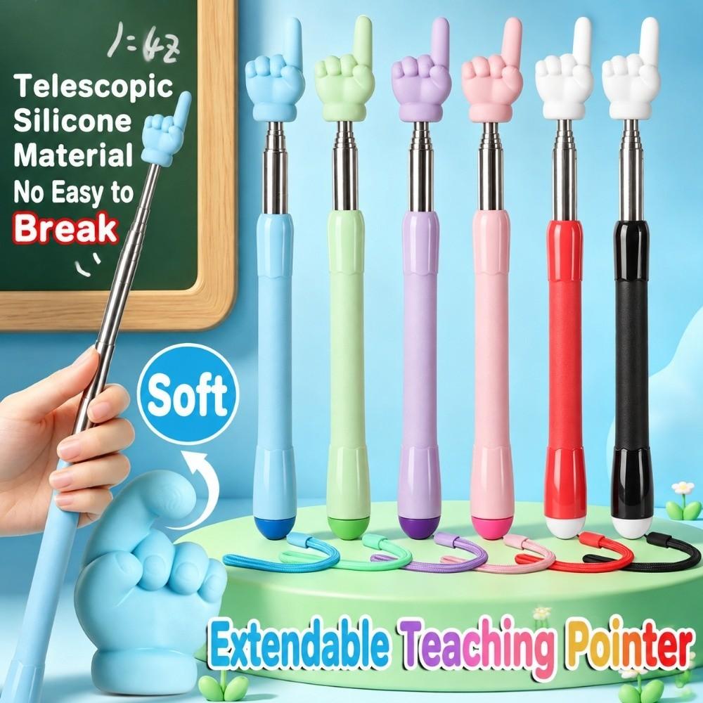 Silicone Reading Pointer Retractable Classroom Pointer Practical Reading Guide Stick Kids