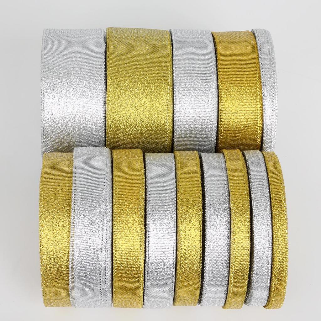 1 шт. золото/серебро шелковая атласная органза блестящая лента 7-38 мм луковый пояс для свадебного торта подарочная упаковка