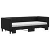 VidaXL Daybed with Trundle Bed and Mattress Black 80x200 Cm Fabric 3196593