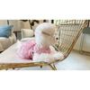 Spring and Summer Light and Cool Breathable Pink Jacquard Delicate Lace Dress Kitten Small Dog Spring and Summer Clothes