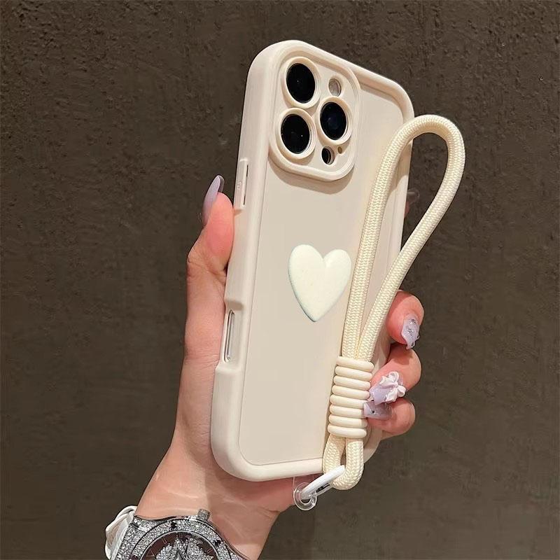 Honor 400 Lite С ремешком 3D Сердечко Матовый чехол Для Honor 20 50 70 90 200 300 200 Smart 5G 100 80 60 20i 50SE V30 V40 Pro